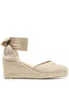 Castaã±er Wedge-heeled Espadrilles In Metallic