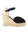 Castaã±er Bianca Canvas Ankle-strap Espadrille Sandals In Nude