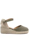 Castaã±er Castañer Espadrille "carol" With Wedge In Olive