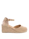 Castaã±er Chiara 8 Lurex Espadrilles In Beige