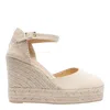 Castaã±er Carol Wedges In White