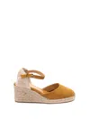 Castaã±er Chiarita Hemp Sole Wedges In Brown