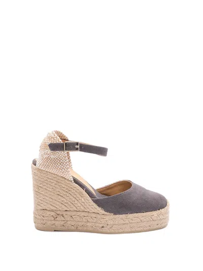 Castaã±er `carol/8ed/002` Wedge Espadrilles In Gray