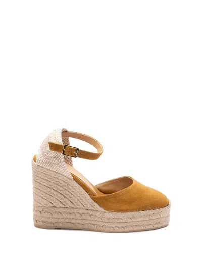 Castaã±er Chiarita Hemp Sole Wedges In Nude