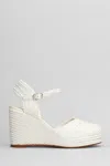 Castaã±er 'carolyn' White Wedges With Strap