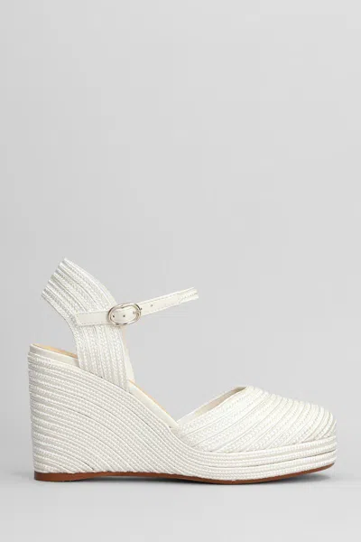 Castaã±er Carolyn-142 Wedges In White Fabric