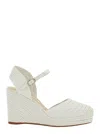 Castaã±er 'carolyn' White Wedges With Strap In White