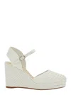 Castaã±er 'carolyn' White Wedges With Strap