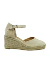 Castaã±er Castaner Canvas Carol Ivory Sandals Espadrilles In White