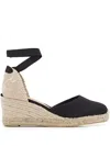 Castaã±er Castaner Carina Black Wedge Espadrilles