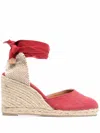 Castañer Woman Espadrilles Red Size 6 Textile Fibers