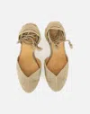 CASTAÃ±ER CASTANER CORA GOLD WEDGE ESPADRILLES