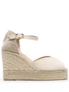 Castaã±er Bianca 105mm Woven-raffia Espadrilles In White