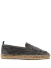 Castaã±er Castañer Nacho Suede Leather Espadrilles In Grey