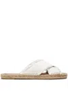 Castaã±er Piula Crossover-strap Sandals In Blanco