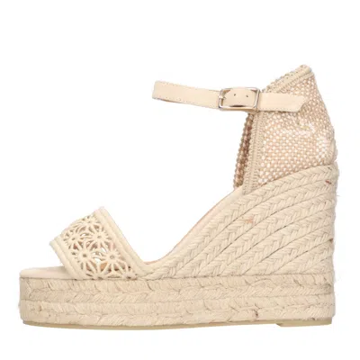 Castaã±er Castaner With Heel Beige In Beige Chari