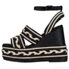 Castaã±er Castañer Woman Espadrilles Black Size 7.5 Textile Fibers In Nero Scuri