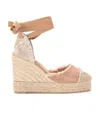 Castaã±er Castañer Woman Espadrilles Light Pink Size 7.5 Textile Fibers In Nude