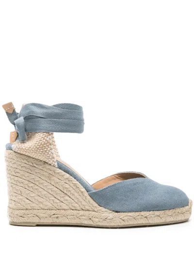 Castaã±er Chiara 110mm Wedge Espadrilles In Blue