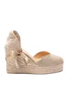 Castaã±er `chiara/8ed/032` Wedge Espadrilles In Gold