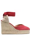 Castaã±er Braided-raffia 110mm Espadrilles In Rot