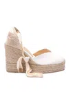 Castaã±er Chiara Wedge Espadrilles In White