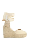 Castaã±er Chiara Wedge Plat Espadrillas In Neutrals
