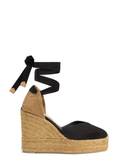 Castaã±er Chiara Wedge Espadrilles In Black