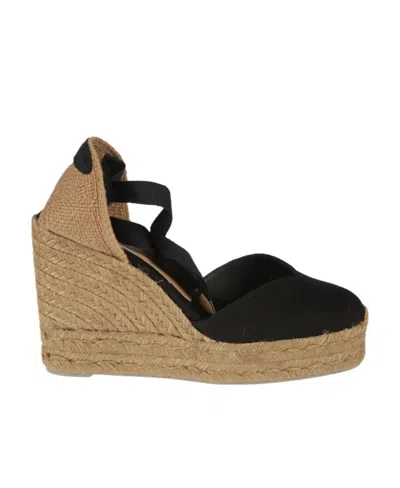 Castaã±er Chiara Wedge Sandals In Black