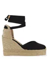 Castaã±er Chiara Wedged Espadrilles In Black