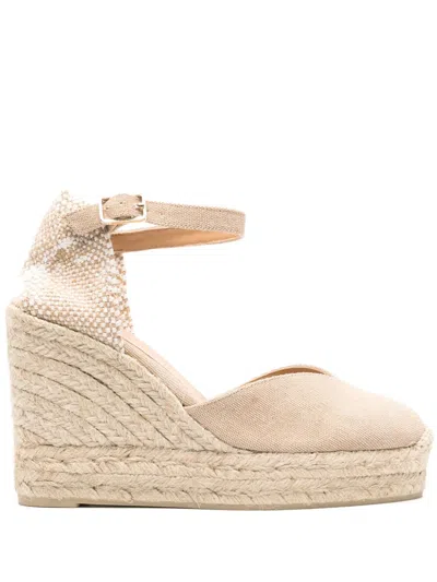 Castaã±er Chiarita 80mm Wedge Espadrilles In Neutrals