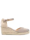 Castaã±er Chiarita 70mm Wedge Espadrilles In Nude & Neutrals
