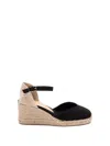 Castaã±er `chiarita/6/001` Wedge Espadrilles In Black  