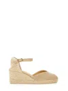 Castaã±er Carol Canvas Ankle-strap Wedge Espadrilles