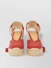 Castaã±er Woven Texture Peep Toe Espadrilles