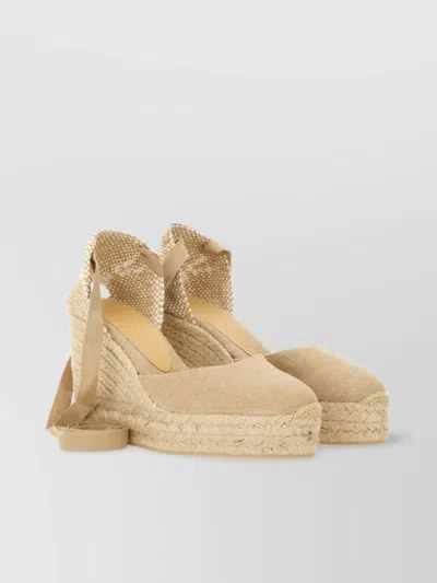 Castaã±er Closed Toe Wedge Espadrille With Textured Sole
