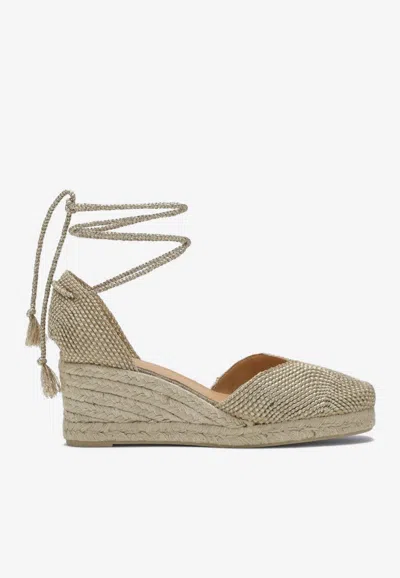 Castaã±er Cora 70 Wedge Espadrilles In Natural