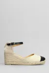 Castaã±er Coraline-6-264 Wedges In Beige Canvas