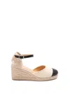 Castaã±er Castaner Wedge Espadrilles With Ankle Strap In Brown