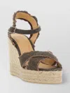 Castaã±er Criss-cross Jute Wedge Platform Espadrilles In Orange