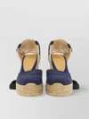 Castaã±er "cute" Canvas Closed Back Espadrille Wedge Peep Toe