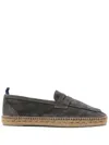 Castaã±er Castañer Nacho Suede Leather Espadrilles In Dark Grey