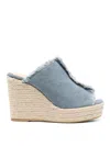 CASTAÃ±ER DENIM BLUE FATIMA SANDALS FRAYED EDGE