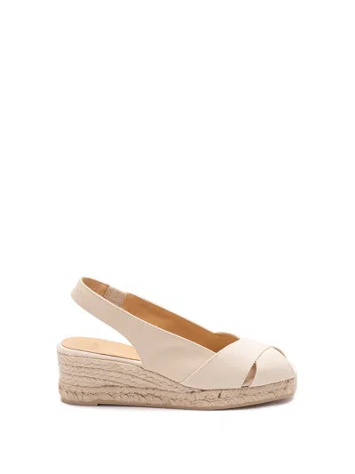 Castaã±er `diana/3/001` Wedge Espadrilles In Beige