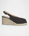 Castaã±er Dosalia Canvas Slingback Espadrilles In Negro