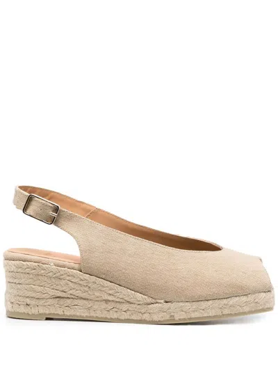 Castaã±er Castaner Dosalia Canvas Wedge Espadrilles In Beige