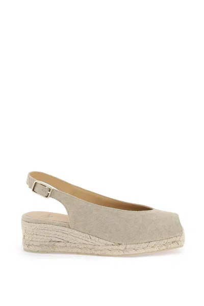 Castaã±er Dosalia Wedge Espadrilles In Neutrals