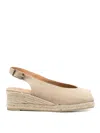 Castaã±er Dosalia Slingback Wedge Espadrilles In Beige