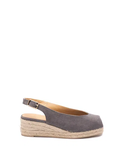 Castaã±er `dosalia/3/002` Wedge Espadrilles In Gray