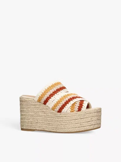 Castaã±er Castañer Woman Espadrilles White Size 6 Textile Fibers In Multi